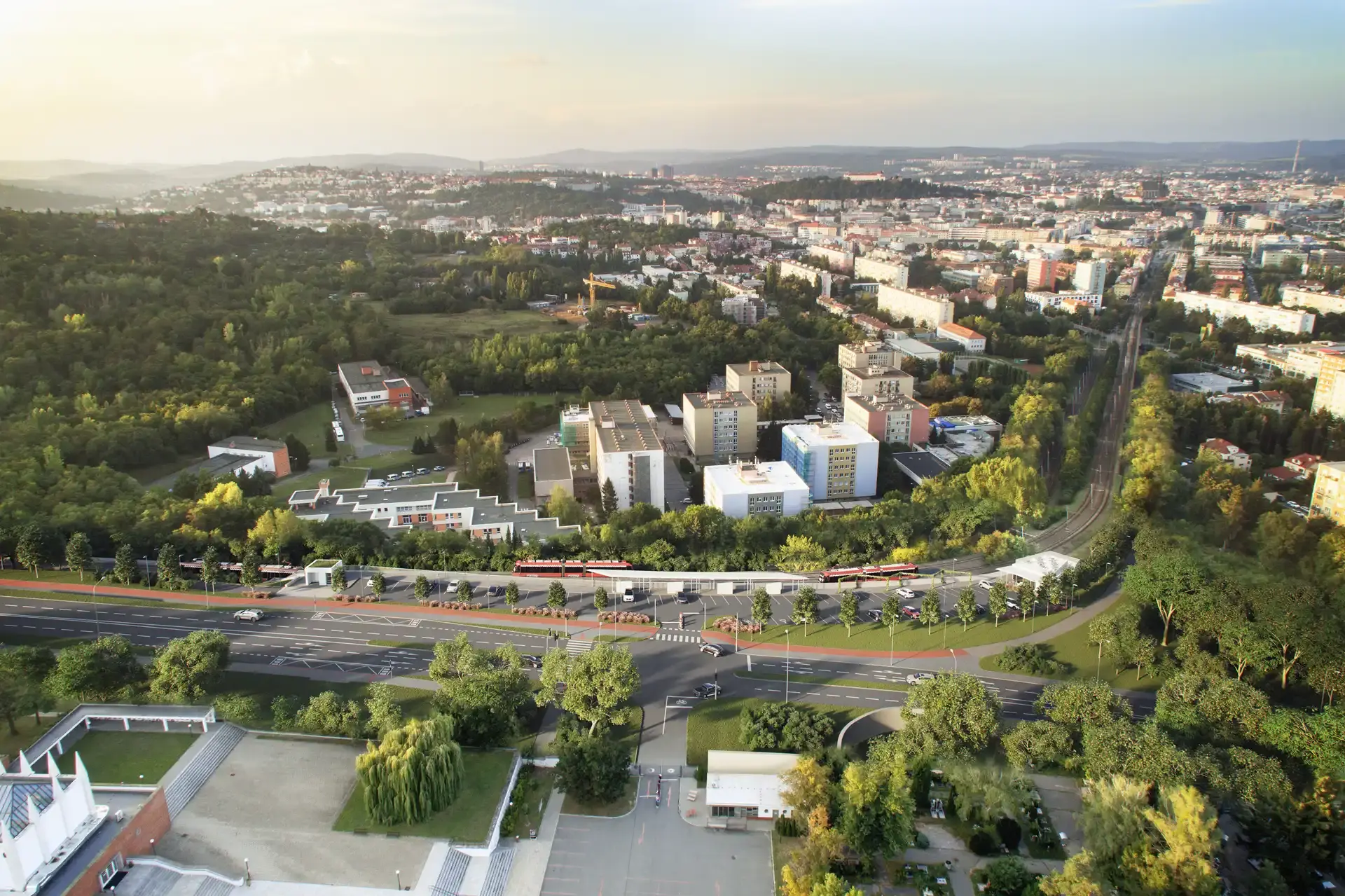 Krematorium parkoviště Brno